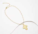 David Markstein Gold Clad Sterling Silver Scapular Cross Pendant Necklace